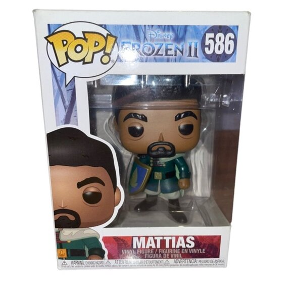 NWT DISNEY Mattias Frozen 2 Funko Pop action figure NEW IN BOX (box damaged) - Picture 1 of 10
